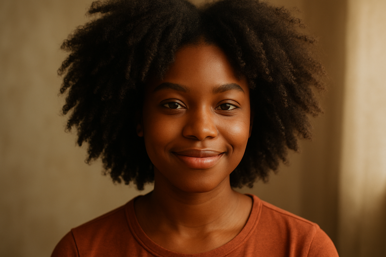 black girl with natural hair